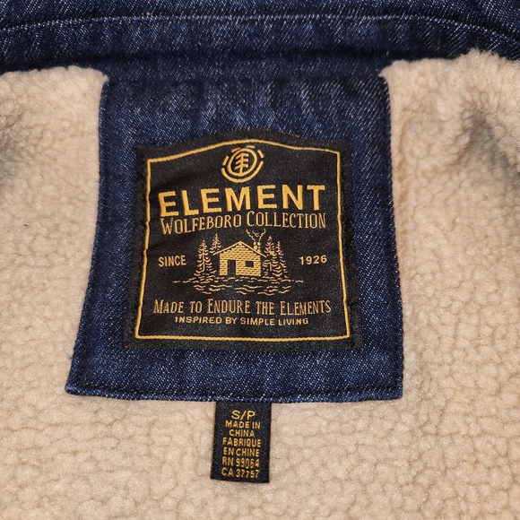 Element Men's Dark Blue Denim Bomber Jacket - Picture 9 of 9
